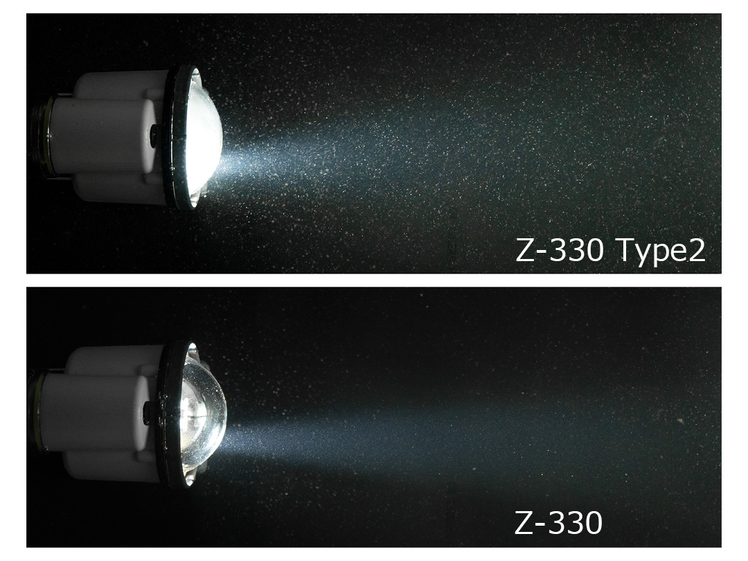 Focus light comparison (underwater)