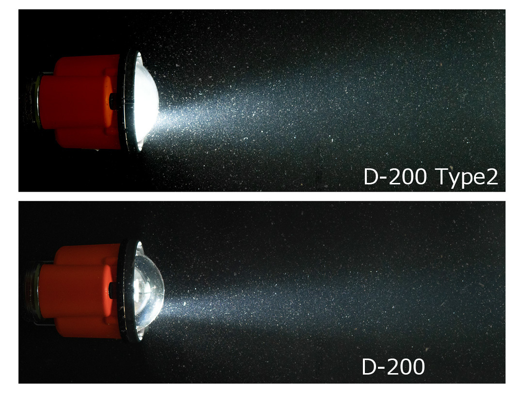 Focus light comparison (underwater) 