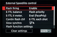 LCD screen (strobe light emission designation screen)