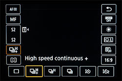 LCD screen (continuous fire designation screen)