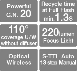 D-200 strobe features